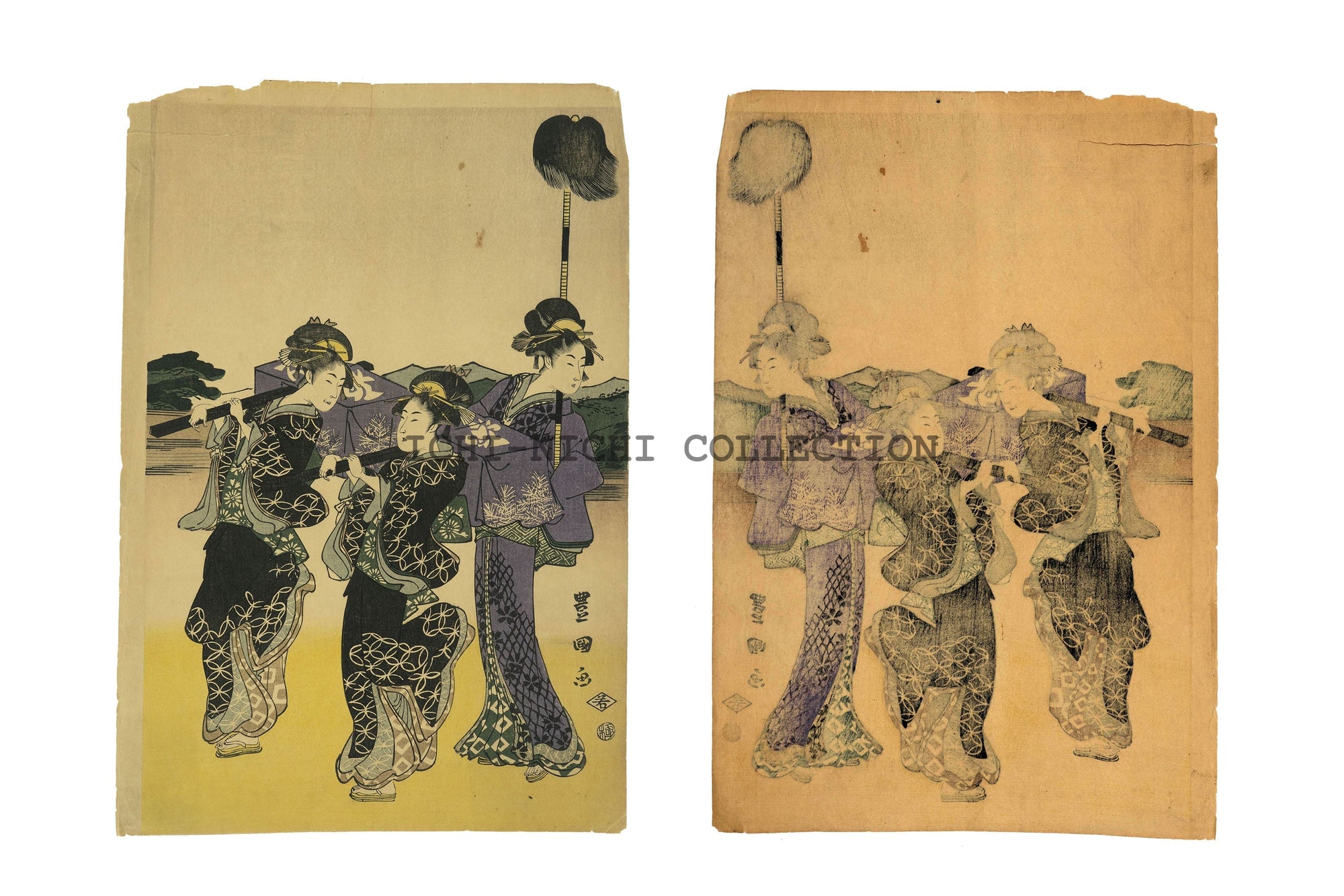 Utagawa Toyokuni (歌川豊国, 1769–1825) A Parody of a Daimyō’s Procession at the Foot of Mount Fuji 1797