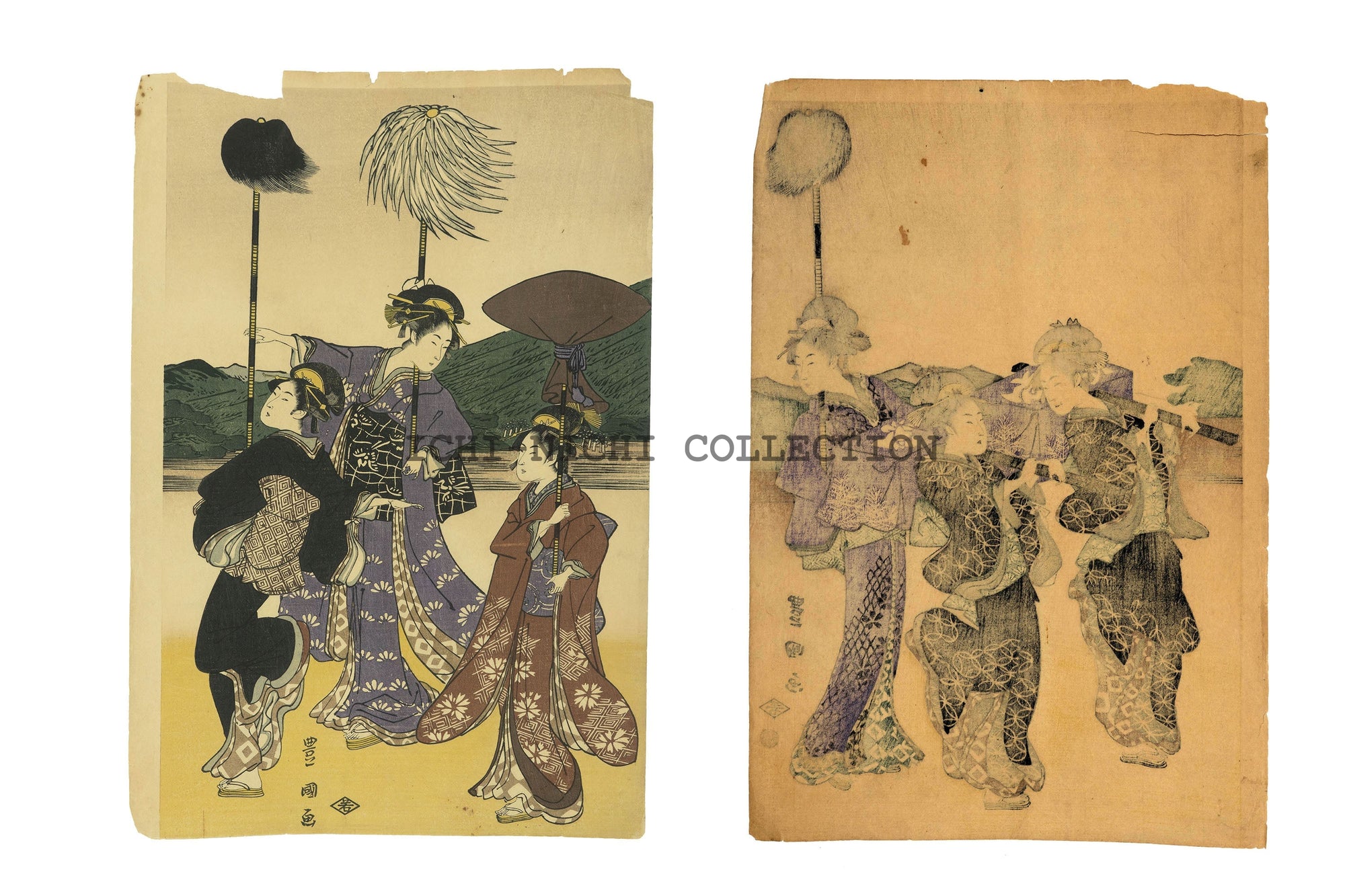 Utagawa Toyokuni (歌川豊国, 1769–1825) A Parody of a Daimyō’s Procession at the Foot of Mount Fuji 1797