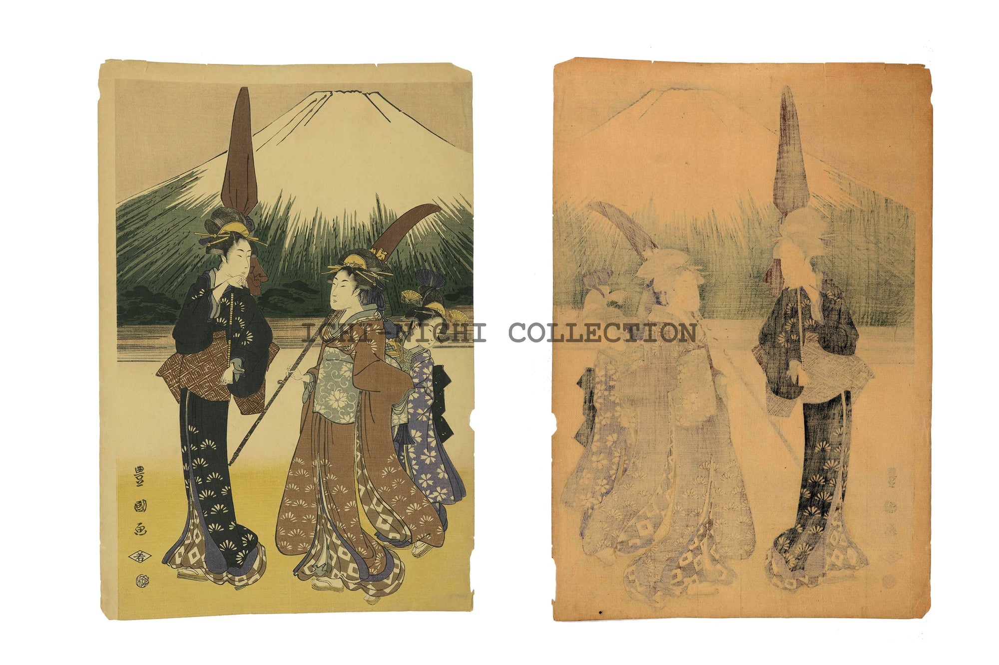 Utagawa Toyokuni (歌川豊国, 1769–1825) A Parody of a Daimyō’s Procession at the Foot of Mount Fuji 1797