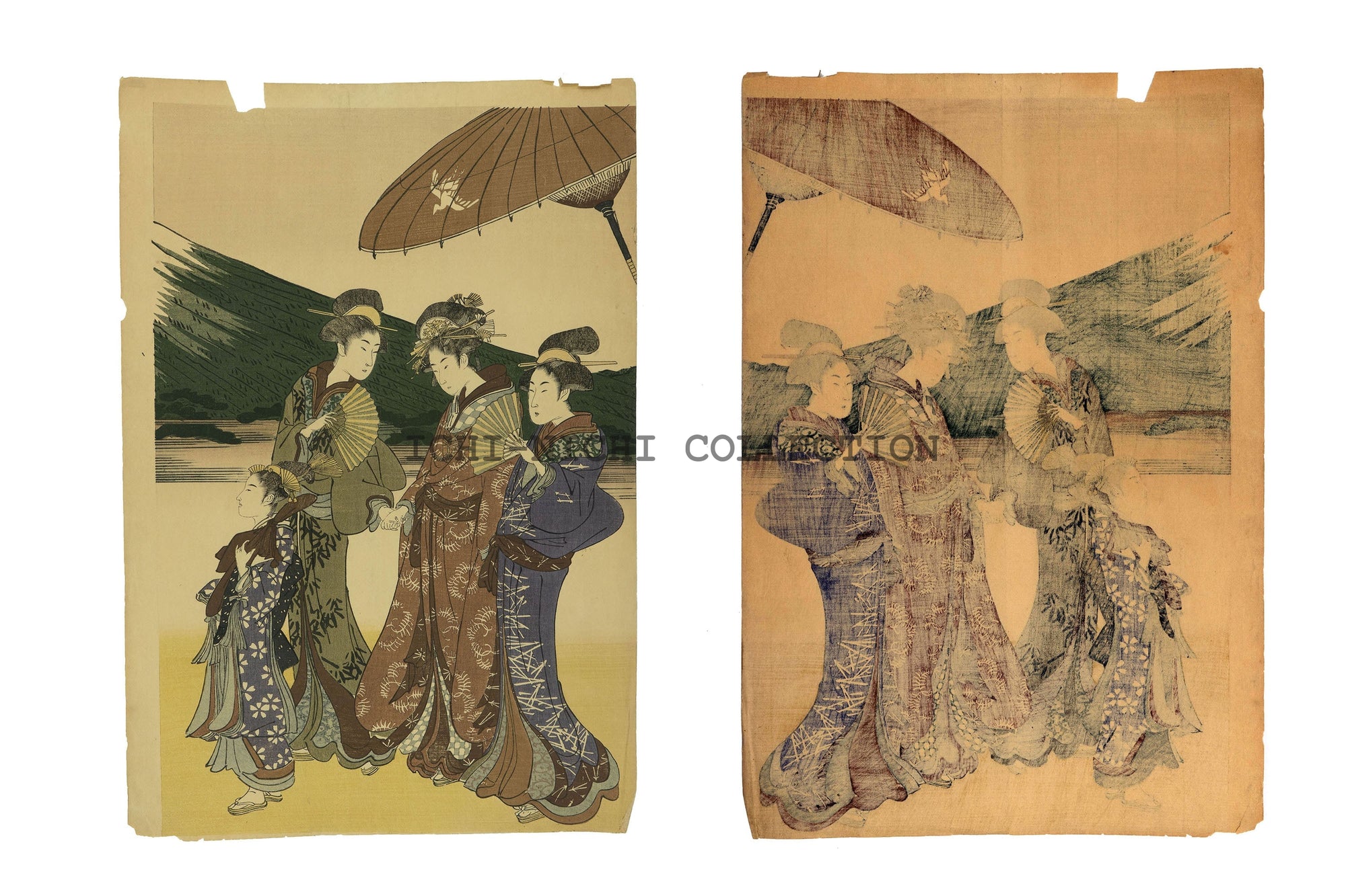 Utagawa Toyokuni (歌川豊国, 1769–1825) A Parody of a Daimyō’s Procession at the Foot of Mount Fuji 1797